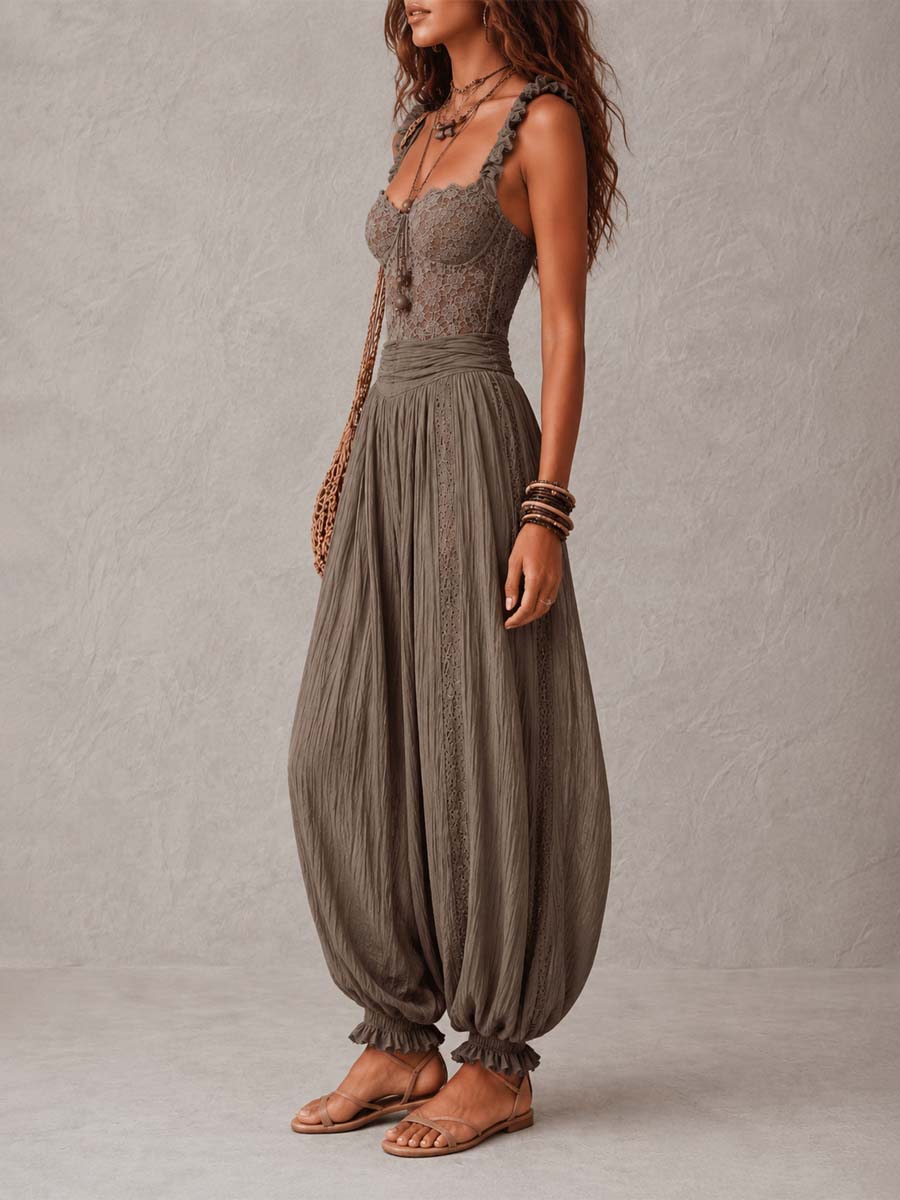 Brume Bohème | Ensemble Bandeau & Pantalon Harem