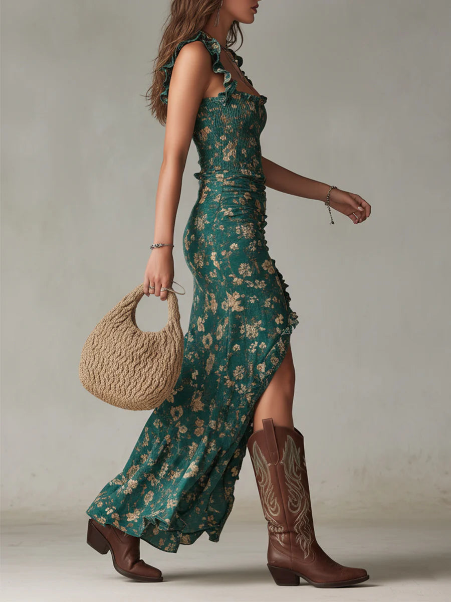 Robe Émeraude Bohème