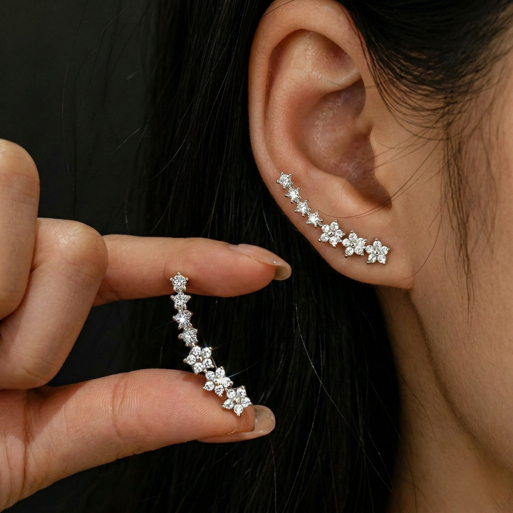 Pétales Dorés | Boucles d'Oreilles