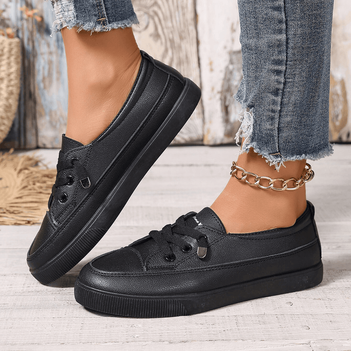 Elowen – Chaussures Orthopédiques Blanches à Lacets