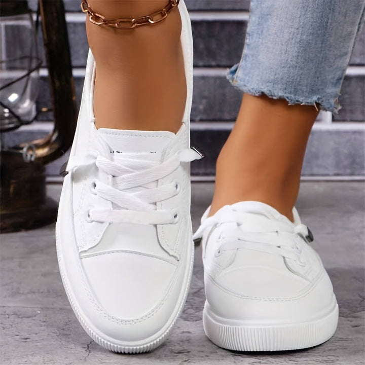 Elowen – Chaussures Orthopédiques Blanches à Lacets