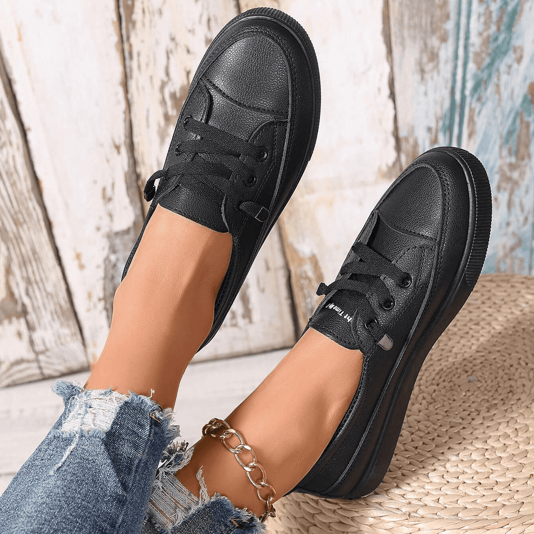 Elowen – Chaussures Orthopédiques Blanches à Lacets