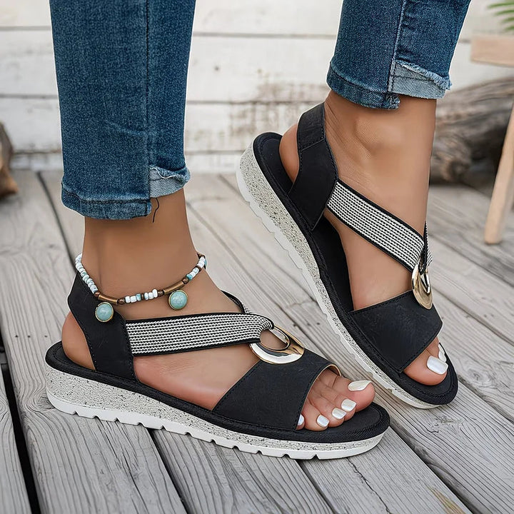Élan Doré | Sandale Compensée
