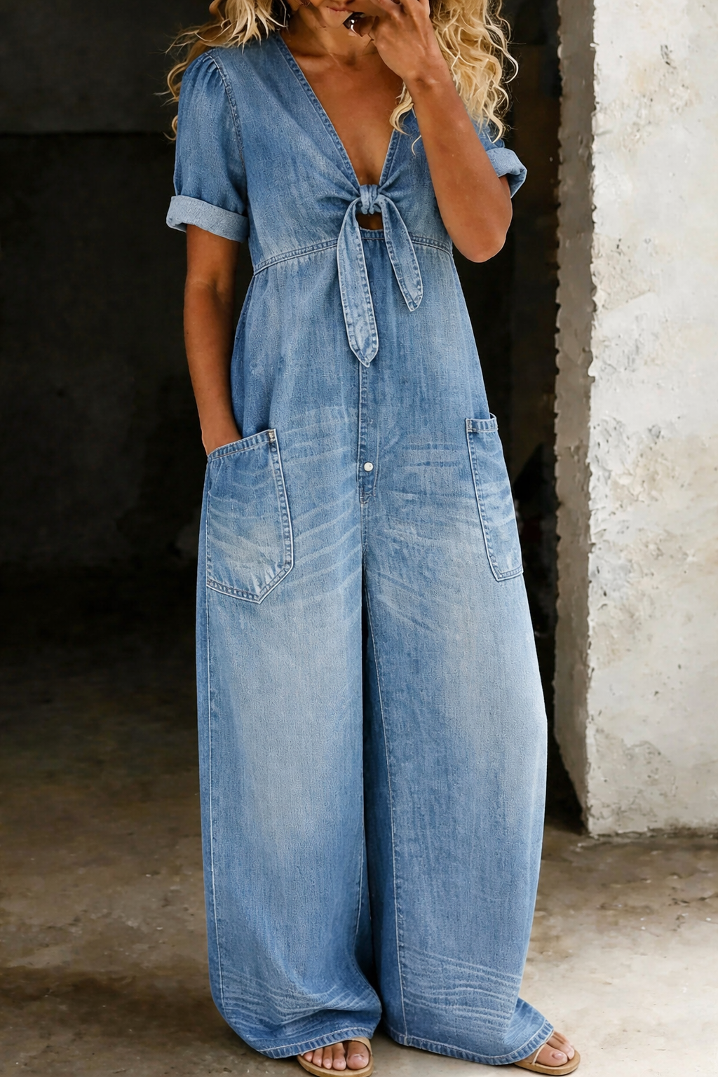 Denim Libre | Combishort Col V
