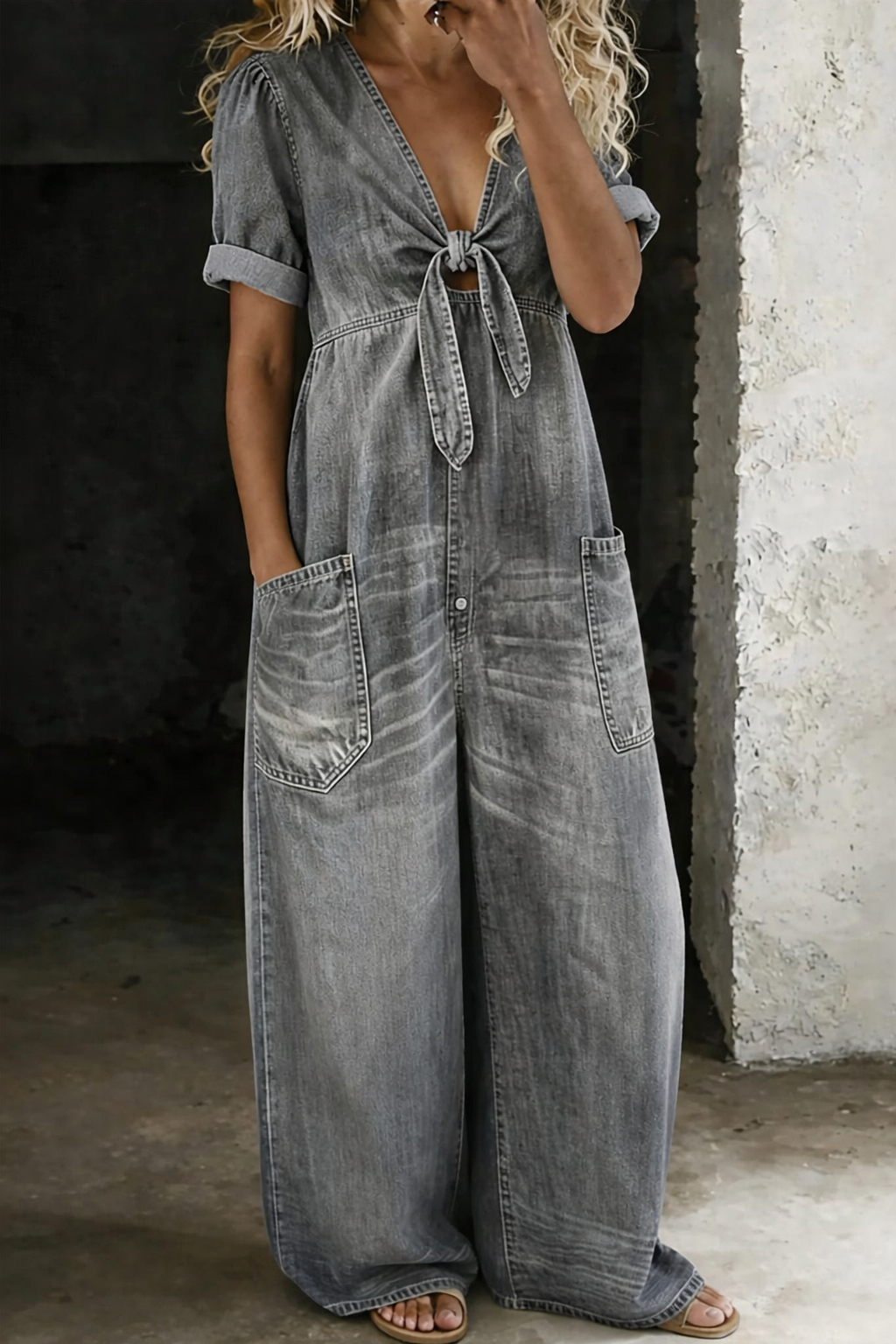 Denim Libre | Combishort Col V