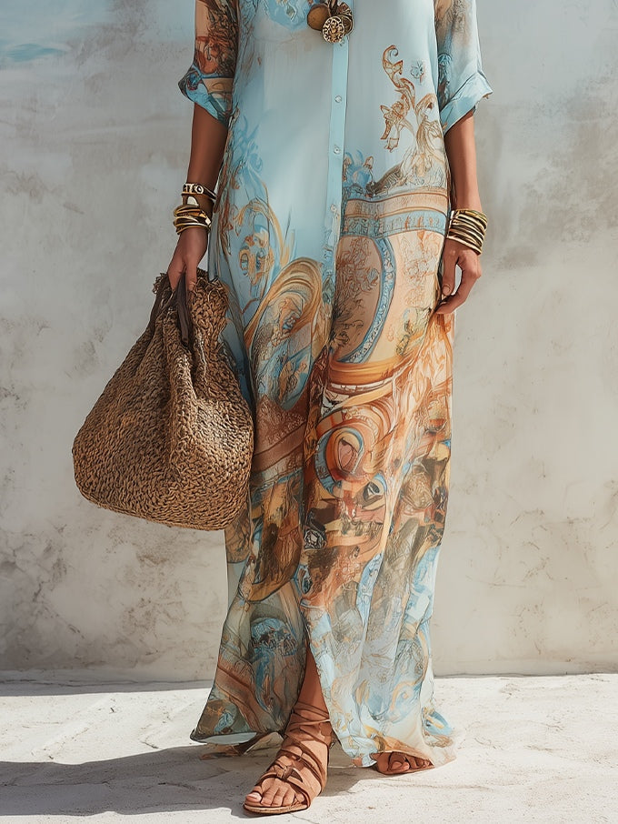 Chemise Longue Azur