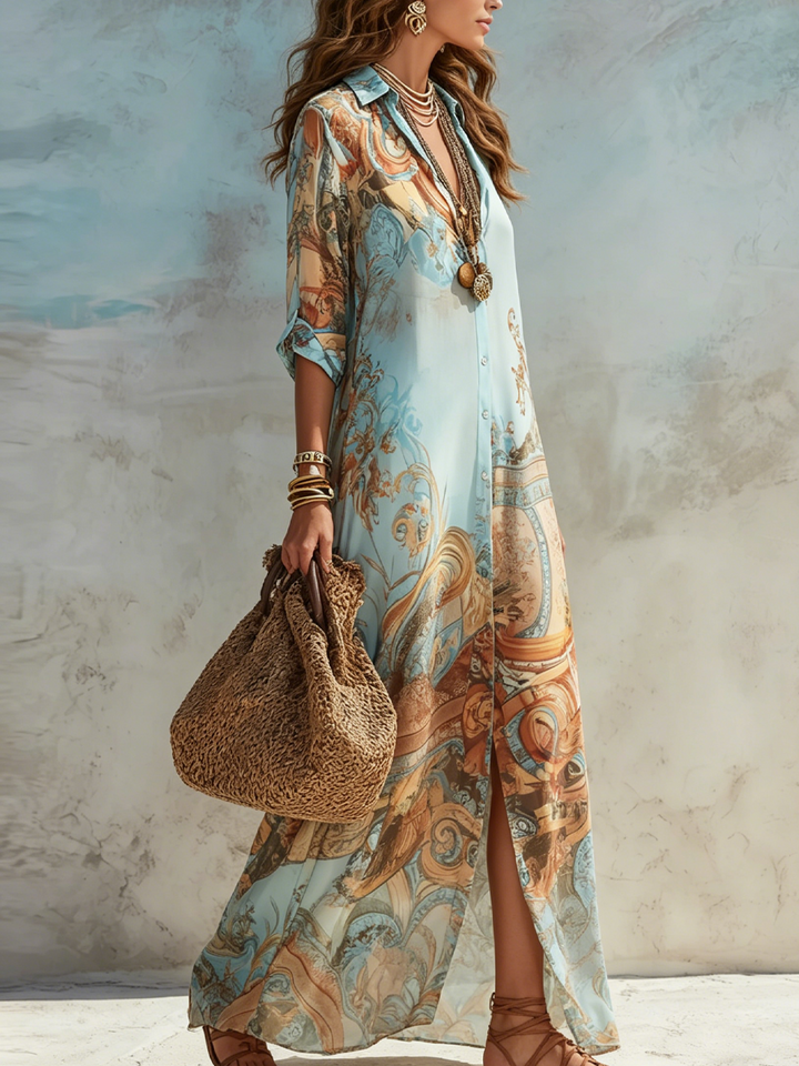 Chemise Longue Azur