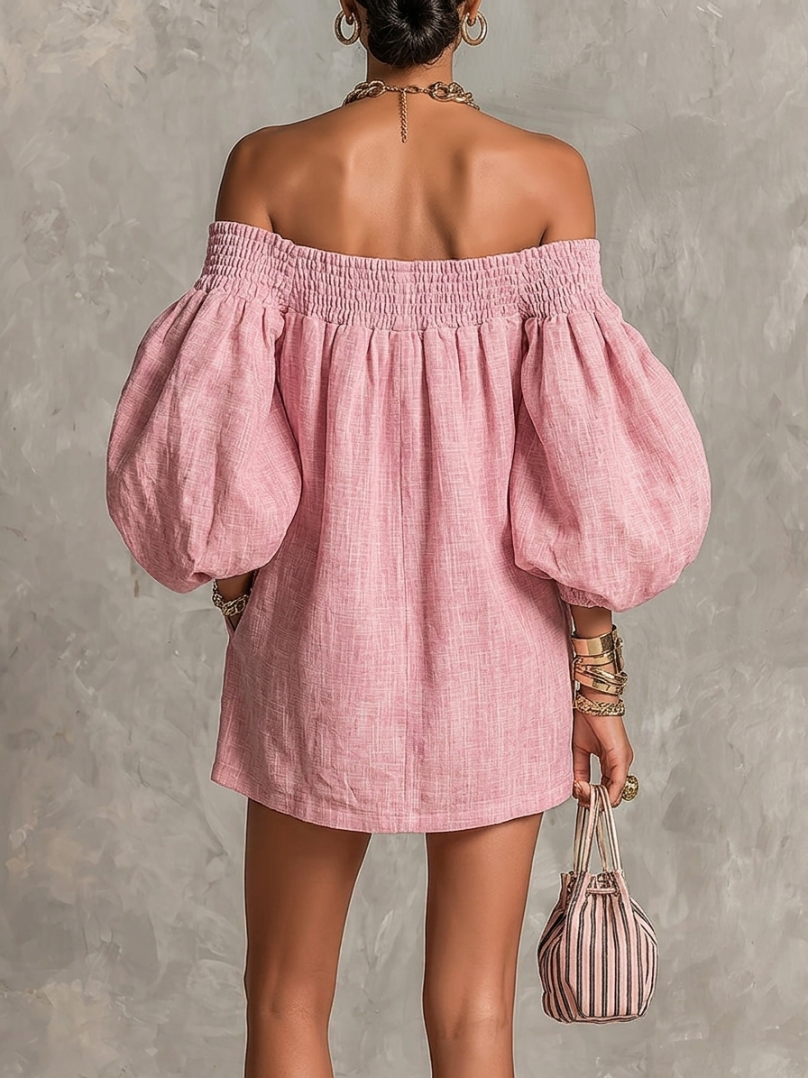 Tendresse Rose | Mini-Robe Trapèze