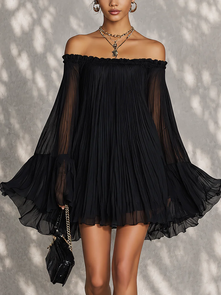 Audace Noire | Mini-Robe Manches Cloche