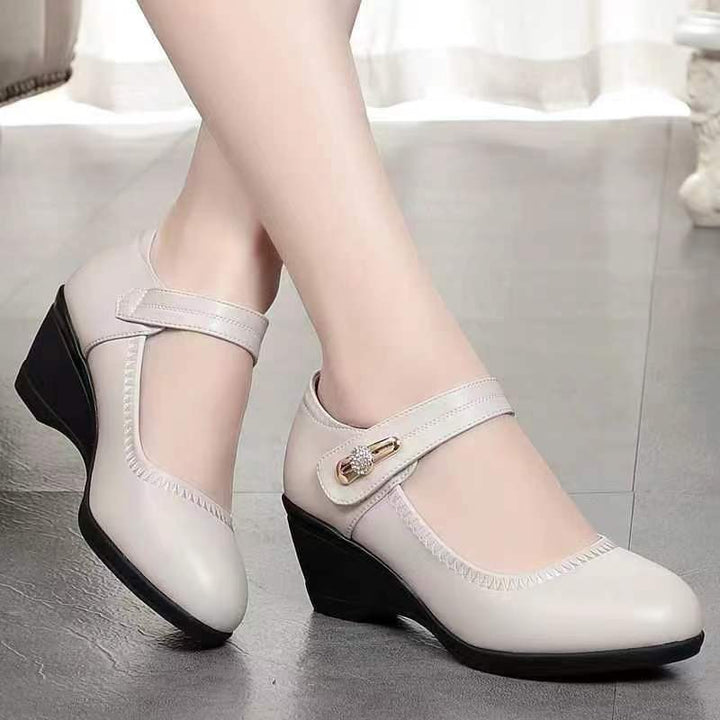 Joséphine | Mules en Cuir Souple à Talon Confort