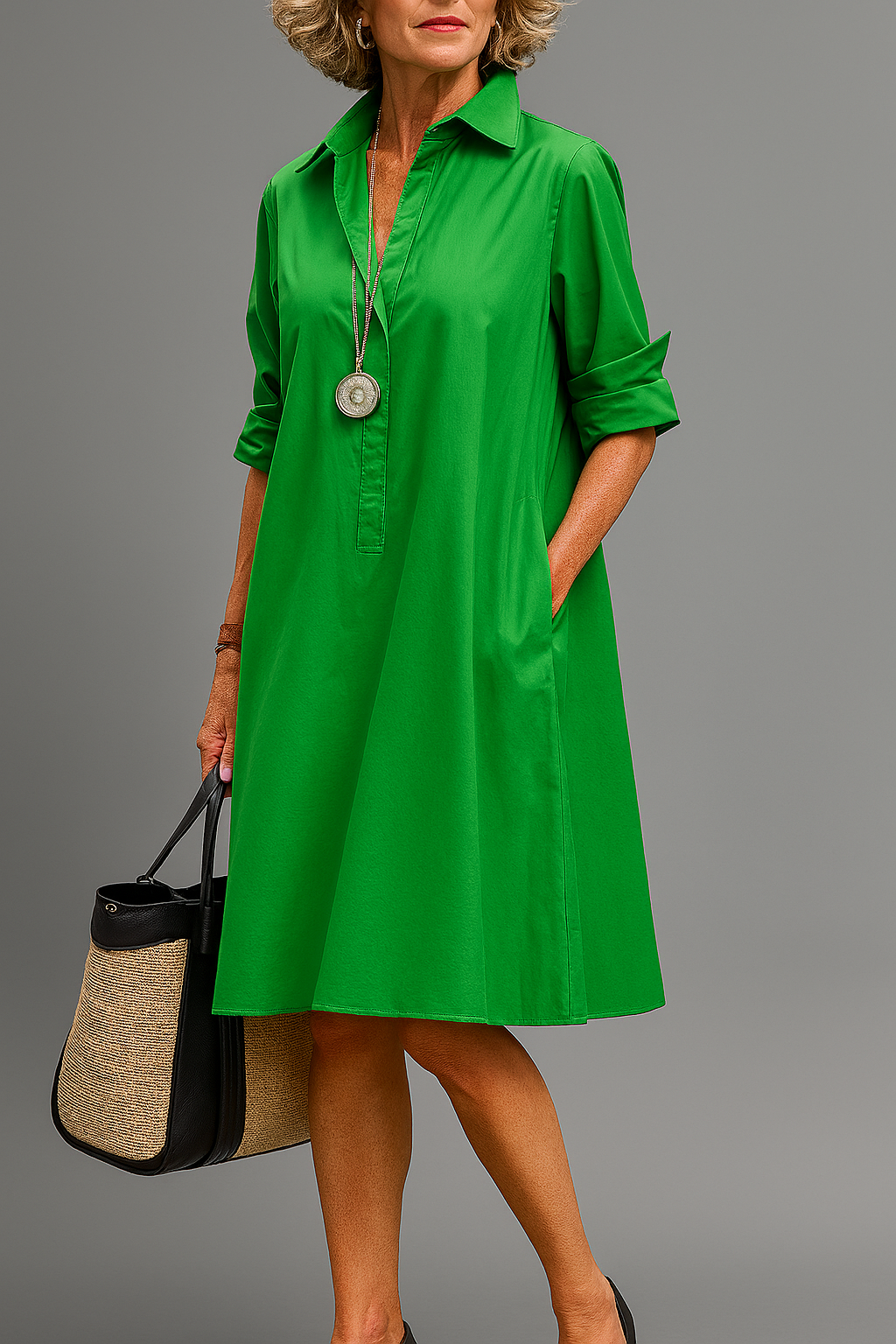 Émeraude Midi | Robe Élégante