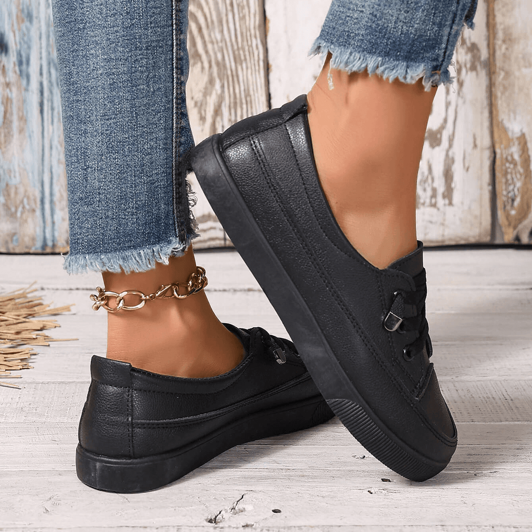 Elowen – Chaussures Orthopédiques Blanches à Lacets