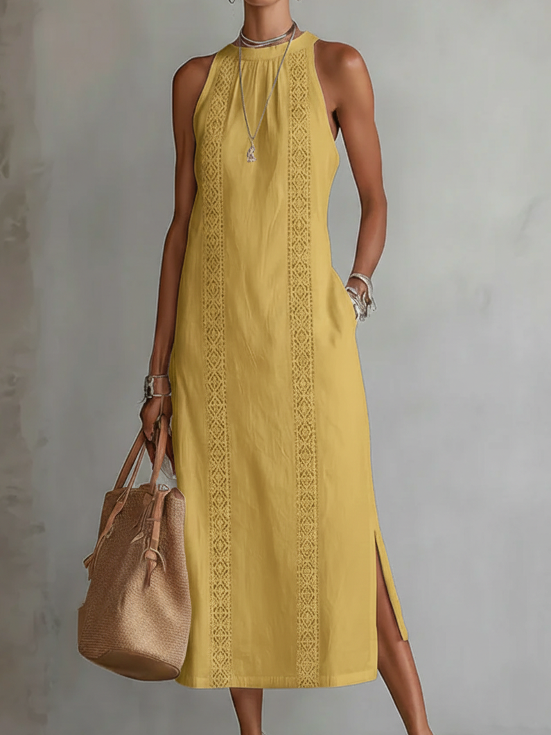 Lin Serein | Robe Midi Col Mao