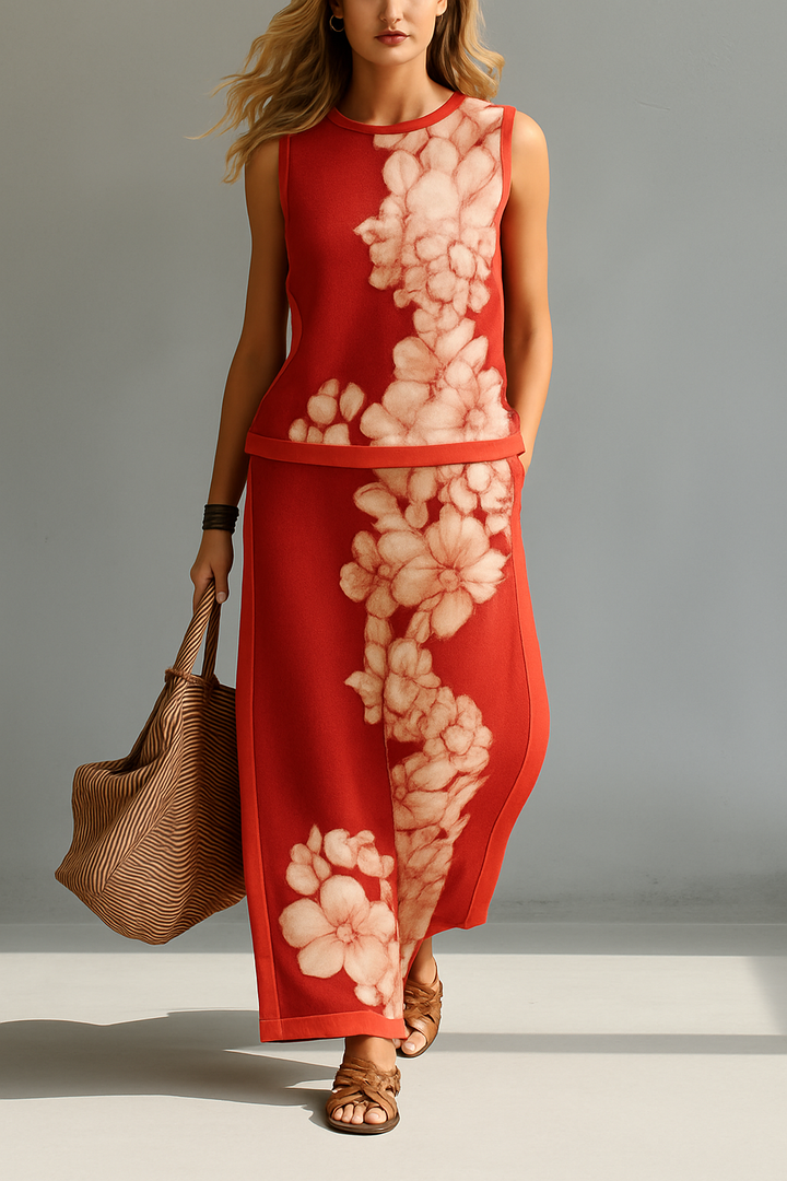Anaïs | Coordonné en Soie Fleurie